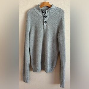 Abercrombie & Fitch Mens Large Muscle Henley Fisherman cotton cashmere size L
